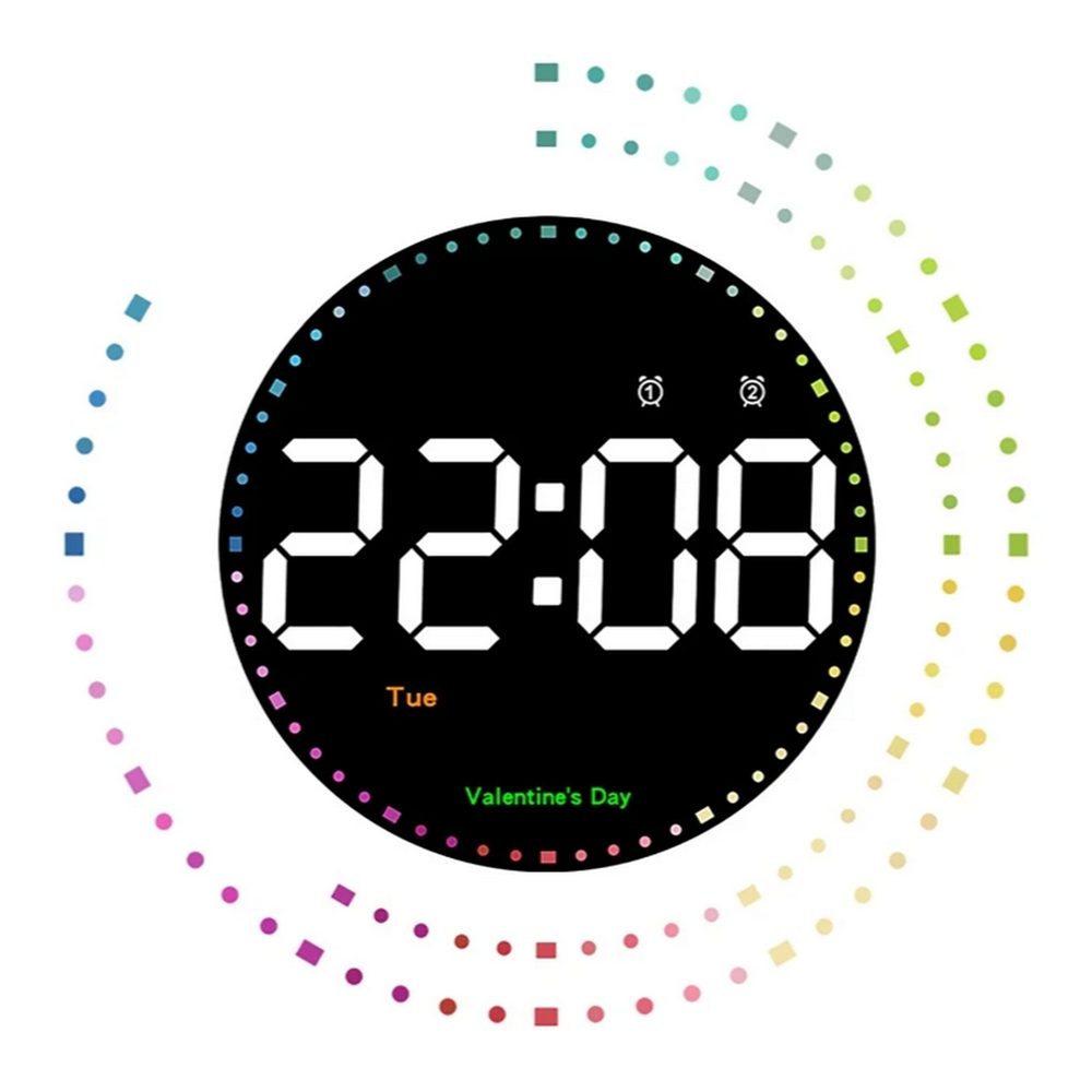 Часы настенные LED MIRROR NO.: 6635 белое свечение