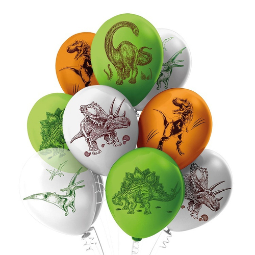 Шар латекс 12"30см Динозавры