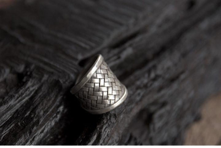 Серебряное кольцо I Want "Переплет"