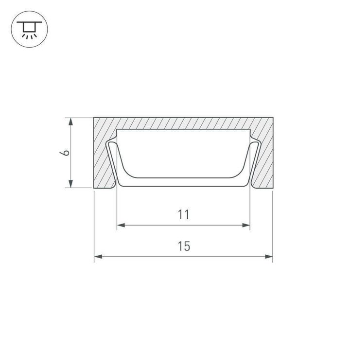 Профиль Arlight MIC-2000 ANOD White 018271