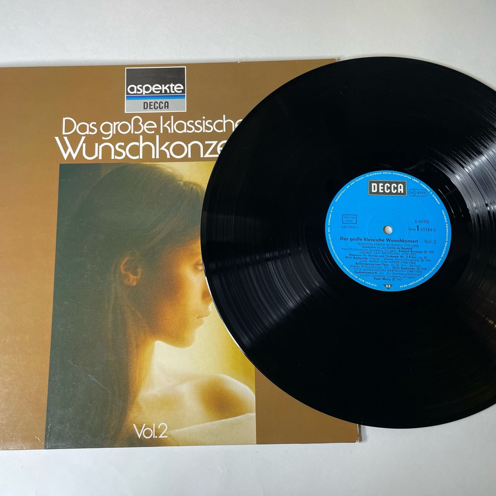 Винтажная виниловая пластинка LP Сборник Das Grosse Klassische Wunschkonzert Vol. 2. Большой Классический Концерт (Германия 1979)