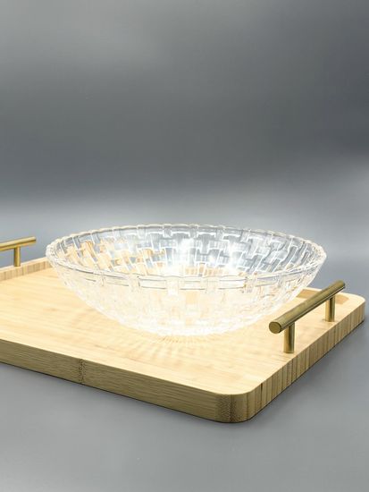 Фруктовница из стекла плетеная серия