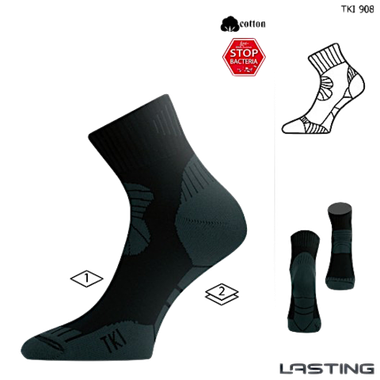 Носки Lasting TKI-908 (Весна Осень Лето) cotton+polypropylene, черный -