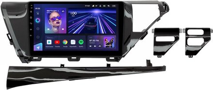 Магнитола для Toyota Camry 70 2017-2021 (без JBL, рамка составная) - Teyes CC3 монитор 10" QLED на Android 10, ТОП процессор, 4Гб+32Гб, CarPlay, 4G SIM-слот