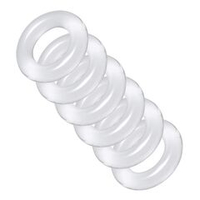 Комплект из 6 прозрачных эрекционных колец Ring Master Custom Ball Stretcher Kit