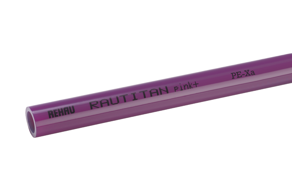 Труба из сшитого полиэтилена универсальная Рехау Rautitan Pink+ 16 х 2.2 мм (120 м), стоимость за 40 м