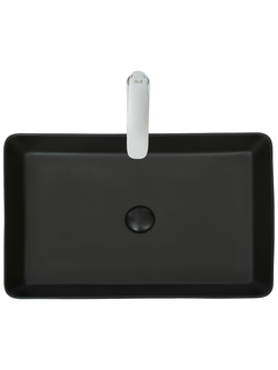Раковина накладная (матовая черная) WeltWasser WW  ELBACH 2174 MB 600х405х110