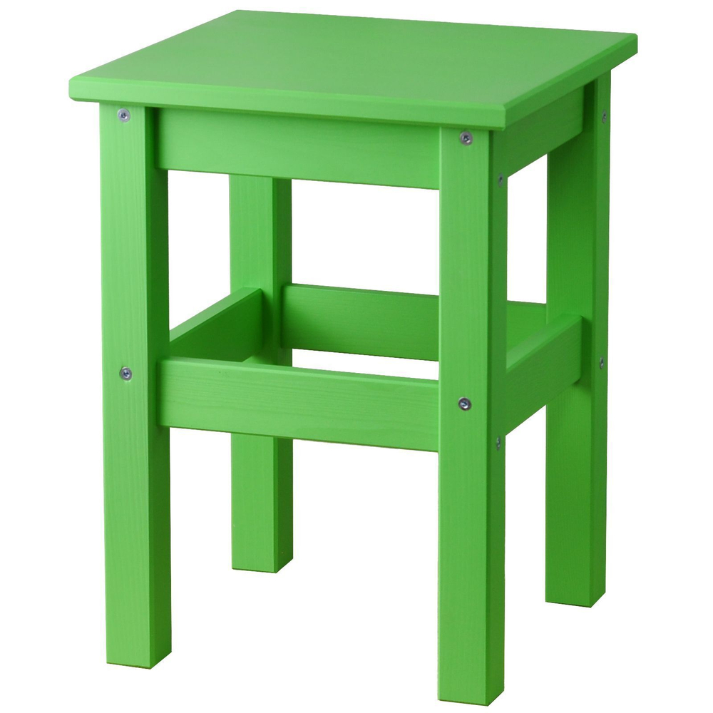 Табурет деревянный Одвар 33х33 см из массива сосны, салатовый
