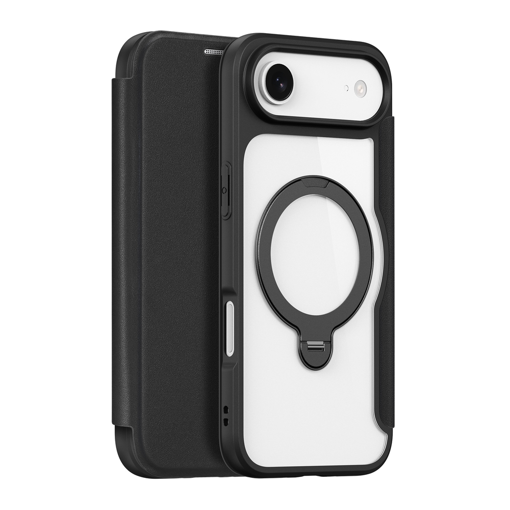 Чехол книжка с поддержкой MagSafe от Dux Ducis для iPhone Air, серия Skin X Pro Series Case (версия с магнитной откидной подставкой)