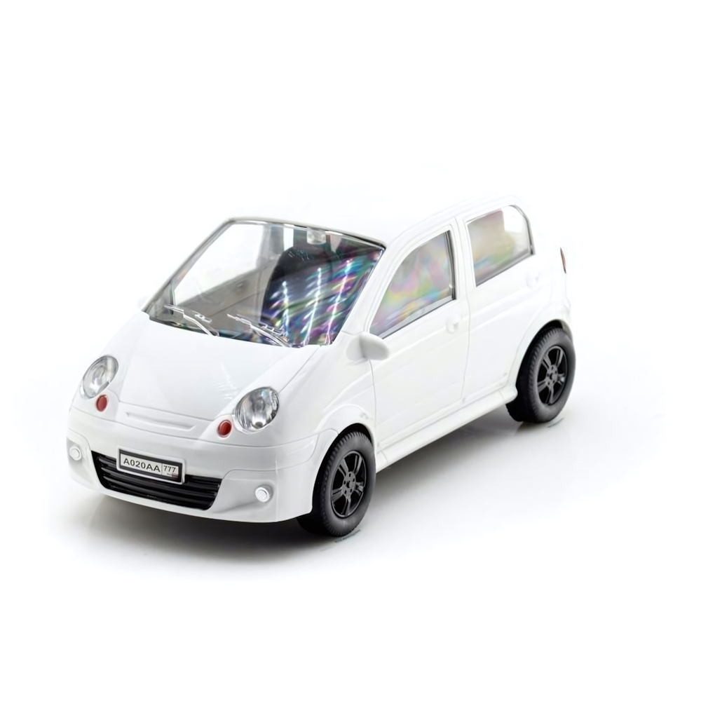 Машина ин. Хэтчбек, 25см. прозрачные окна, цв. белый. KMP 020gi