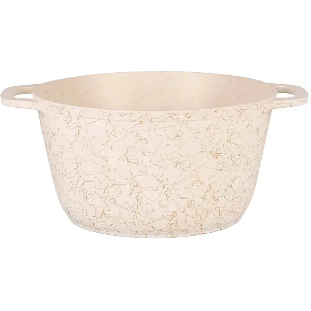 Кастрюля 4,5л «Грация» (белый/золото) со стеклянной крышкой кбз45а