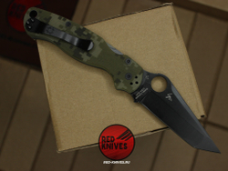 Нож Spyderco Paramilitary 2 Tanto G10 - камуфляж рукоять, черный клинок RK/480
