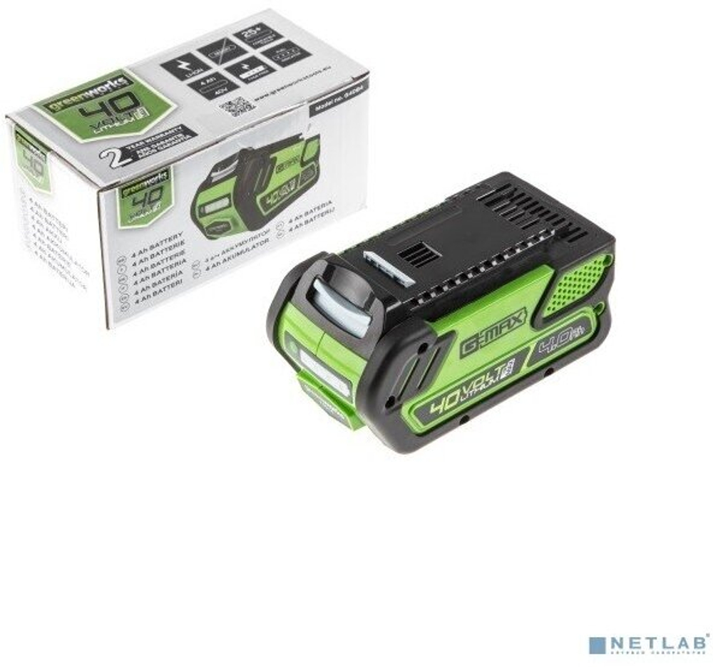 Аккумулятор GREENWORKS G40B4 40V,4Aч (2927007)