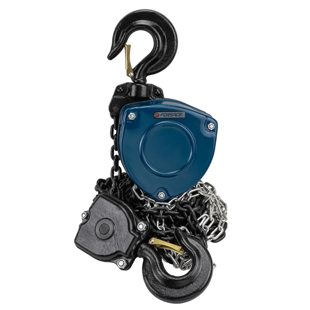Лебедка механическая подвесная с лепестковым механизмом фиксации цепи натяжения, 3т (длина цепи - 3м) Forsage F-TRC90301A