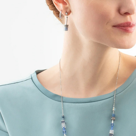 Серьги Coeur de Lion Blue-Silver 3035/21-0717