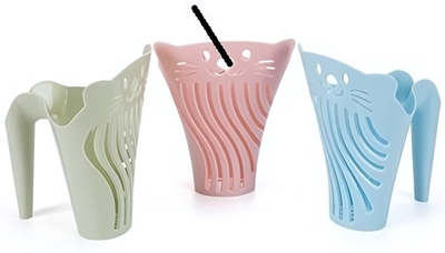 Совок - ковш для кошачьего туалета «ДОНКОТТИКО», цвет бежево-розовый, 17*12см (лейбл)