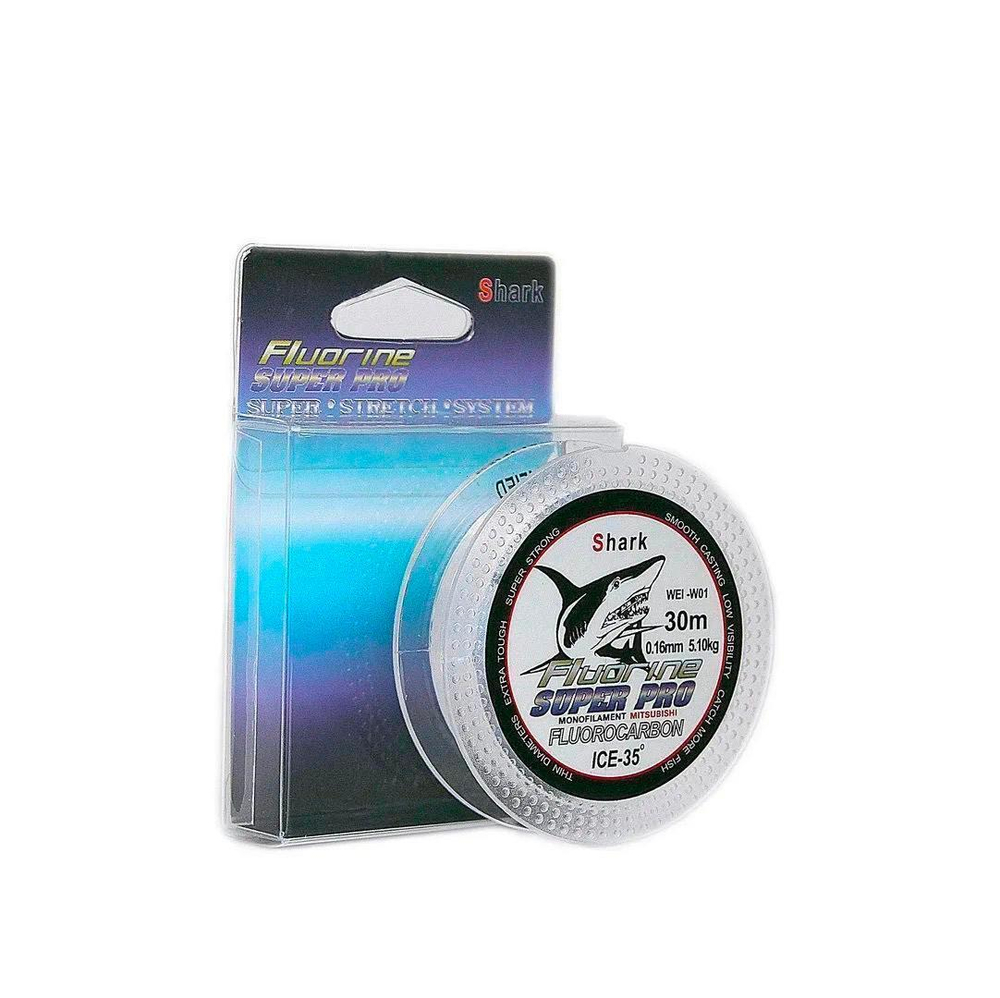 Леска Shark Fluorocarbon 100%   0,12- 30м