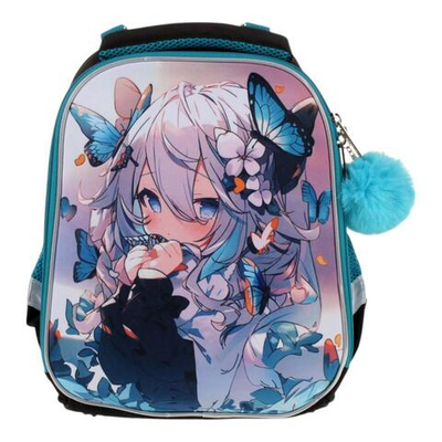 Ранец с одним отделением на молнии 35x26x13см мятный "Аниме" (Академия Групп)