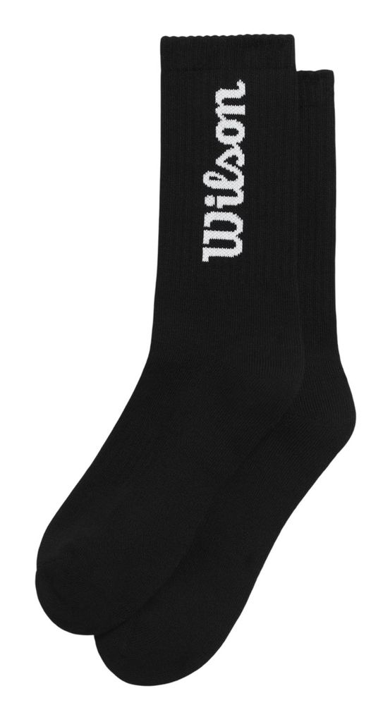 Теннисные носки Wilson Crew Logo 1P - black