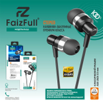 Гарнитура FaizFull FN32, вакуумные, разъем Jack, кабель 1.2 м Black