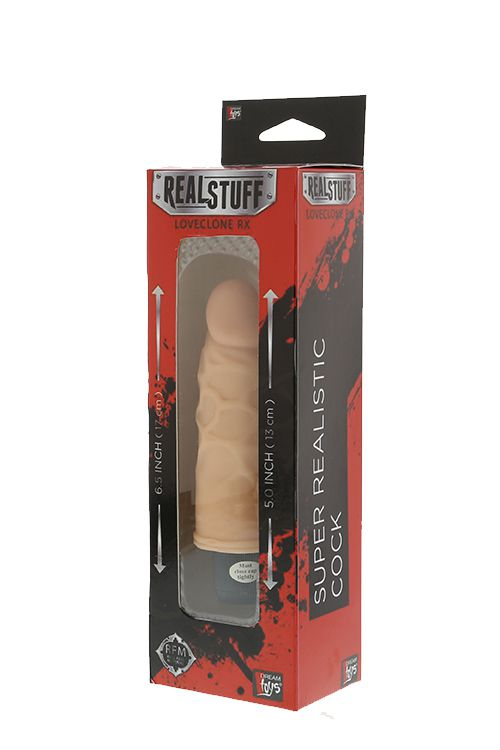 Реалистичный вибратор с венками REALSTUFF 5INCH VIBRATOR - 13 см. (Цвет: телесный)