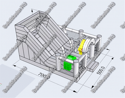 Коммерческий надувной батут "Цирк" 7*5*4 м