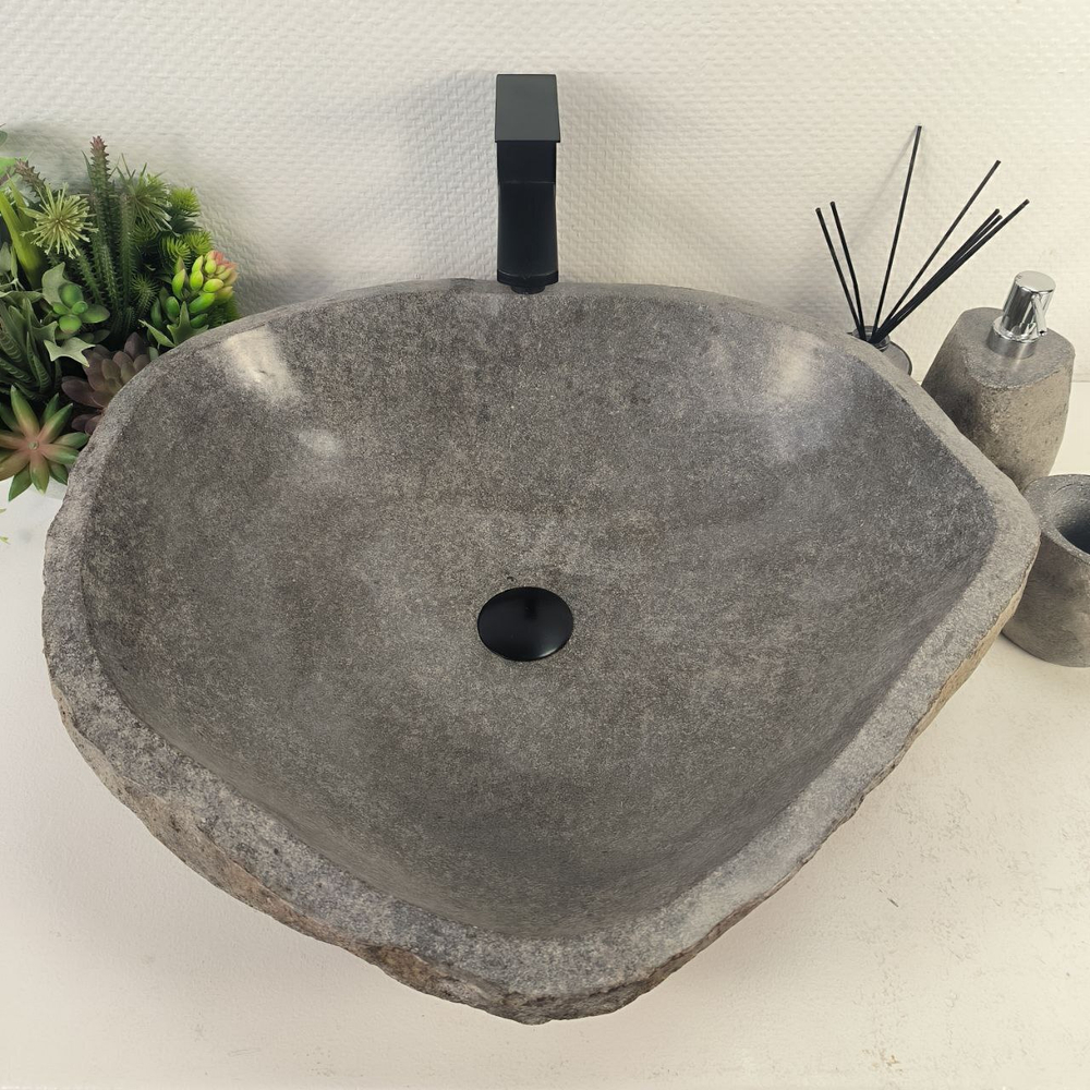 Раковина из речного камня RS-388 (60*53*15)