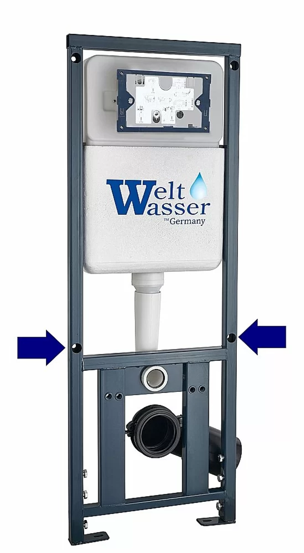 Унитаз с инсталляцией WeltWasser MARBERG 410 + MERZBACH 043 MT-BL + MAR 410 RD GL-WT