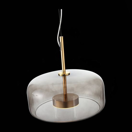 SL1053.243.01 Светильник подвесной ST-Luce Золотистый/Дымчатый LED 1*9W 3000K PALOCHINO