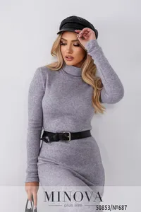 Платье 687-серый Minova