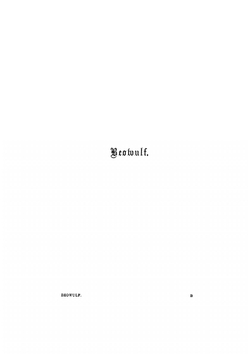 Beowulf | Julius Zupitza