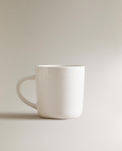 Zara Home чашка из каменной керамики, цвет белый, 9 см