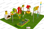 Игровая развивающая площадка Фермерский дворик Профи