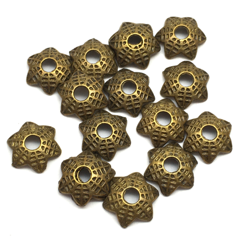 Шапочки для бусин 10х3 мм (10 шт), под бронзу