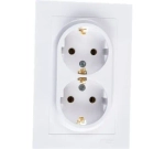 Розетка двойная с заземлением Белый AtlasDesign Schneider Electric