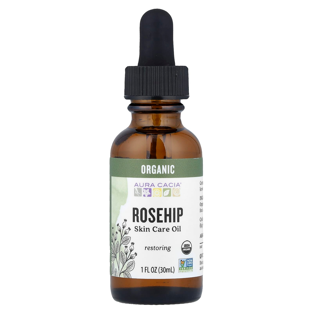 Aura Cacia, масло для ухода за кожей, органический шиповник, 30 мл (1 жидк. унция)