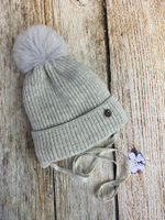 Шапка детская с пампушкой "GK"