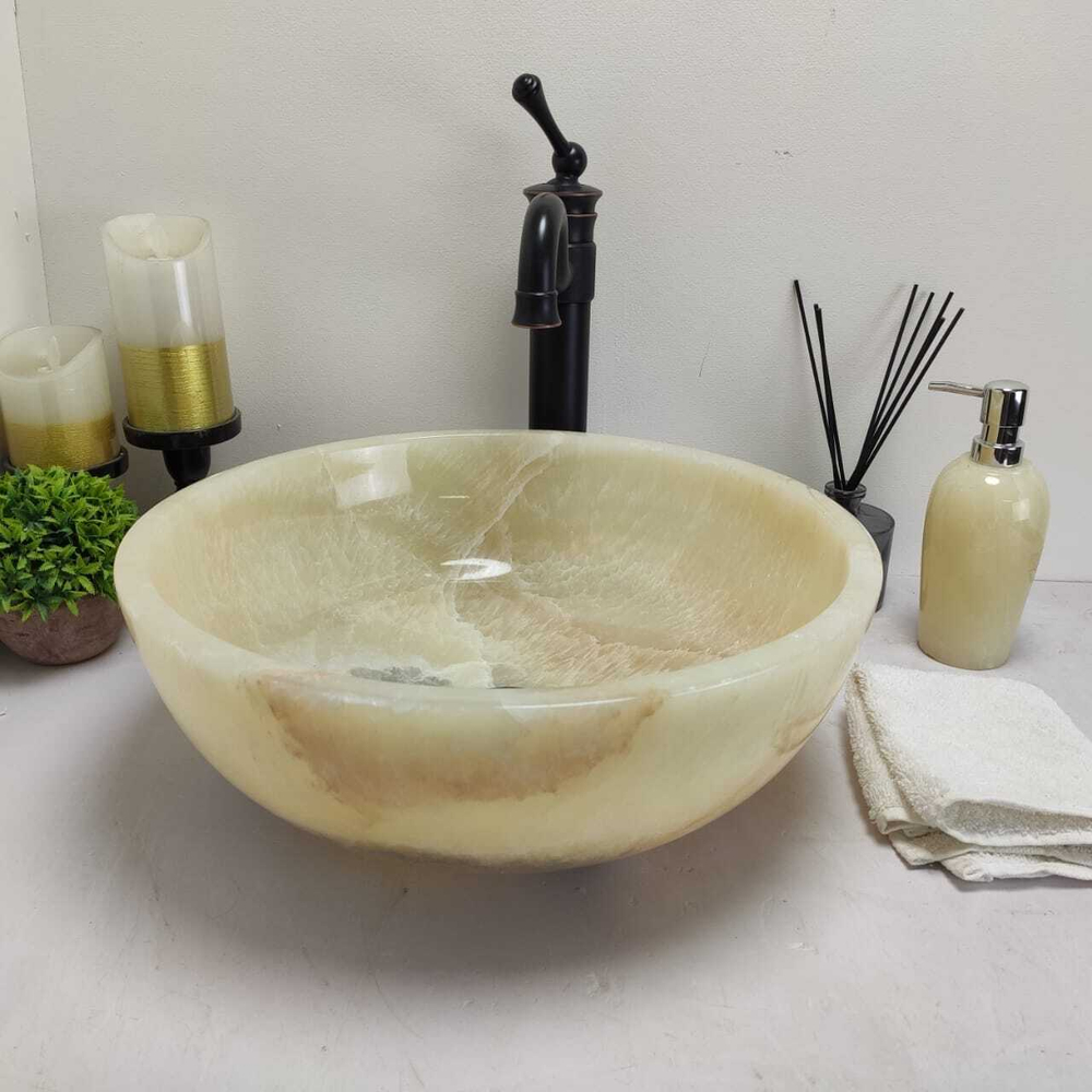 Раковина из оникса Bowl Yellow TinLip BO-60580 1,9 40*40*15