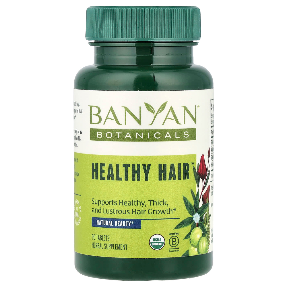 Banyan Botanicals, Здоровые волосы, 90 таблеток