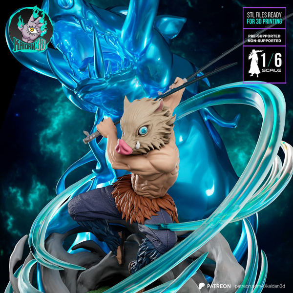 Иноскэ Хасибира Клинок, рассекающий демонов Истребитель демонов Фигурка Inosuke Hashibira Demon Slayer