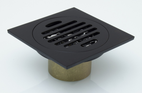 Трап прямой 10 х 10  (ЧЕРНЫЙ)  GANZER  (60/1шт)