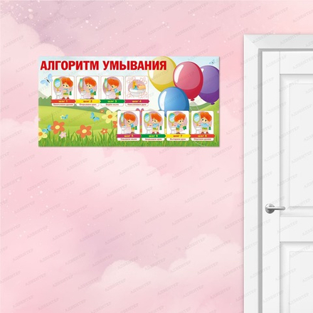 Стенд АЛГОРИТМ УМЫВАНИЯ 1142
