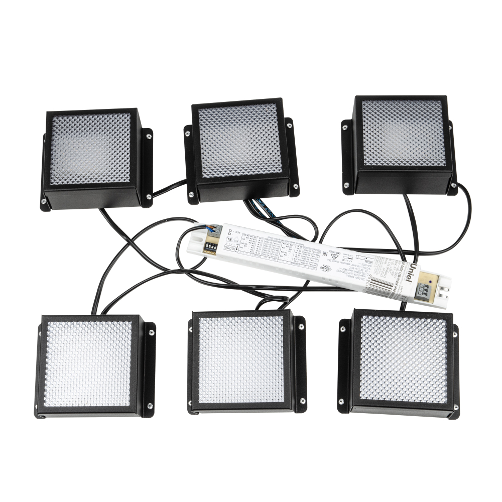 ULP-0808 42W/4000К IP40 GRILYATO BLACK KIT06 Светильники светодиодные потолочные встраиваемые, комплект из 6 штук. Белый свет (4000K). 4728Лм. Для яче