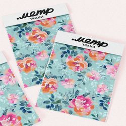 Ткань габардин аромат лета