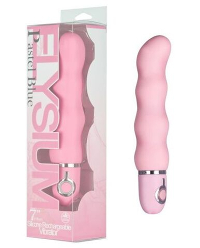 Розовый вибратор с наплывами на тельце - 17,8 см. (Цвет: розовый)