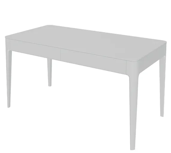 Стол письменный Type из массива дуба 140*70 см (белый)