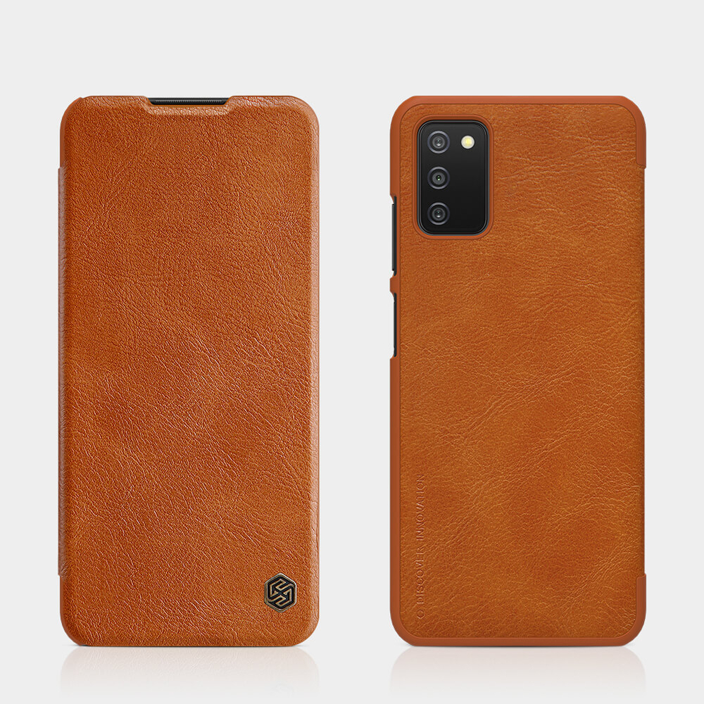 Кожаный чехол-книжка Nillkin Leather Qin для Samsung Galaxy A03s