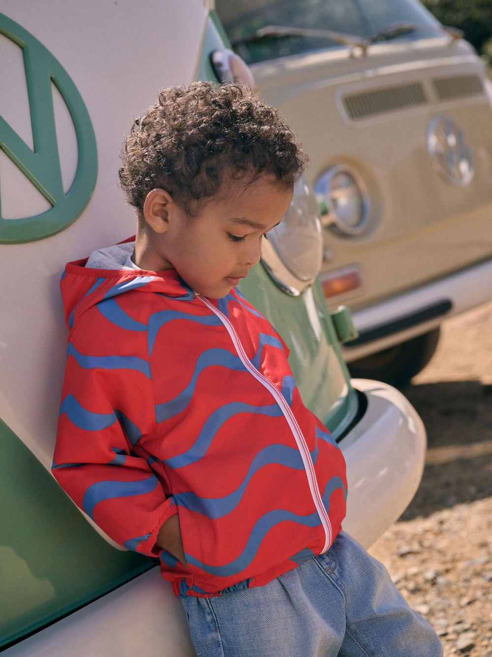 Куртка непромокаемая с капюшоном для мальчика Next E45-734, Бежевый