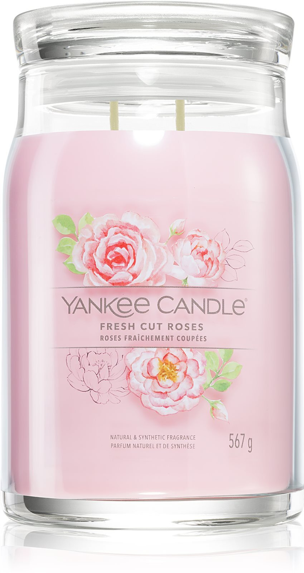 Yankee Candle Fresh Cut Roses - Фирменная ароматическая свеча /   567  g  / GTIN 5038581129334
