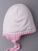 Шапка зимняя детская с помпонами и манишка